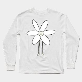 Daisy flower drawing Long Sleeve T-Shirt